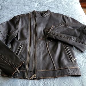 Women's Star motorcycle leather jacket by Yamaha size small